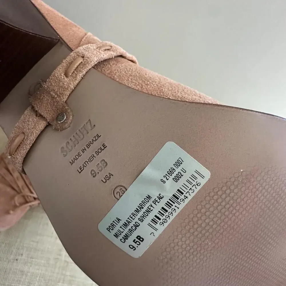 Schutz tan suede ankle boots